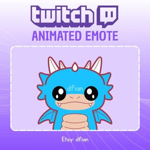 Animated Chibi Dragon Nodding Emote - Cute Kawaii Twitch Emote - Animated Discord Emote - Instant Download GIF for Streamers