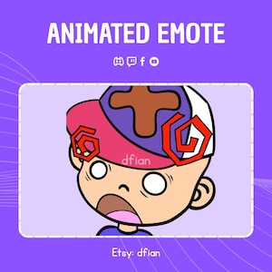 Animated Dizzy Boy Emote: Twitch, Discord, YouTube, Facebook (GIF Digital Download)