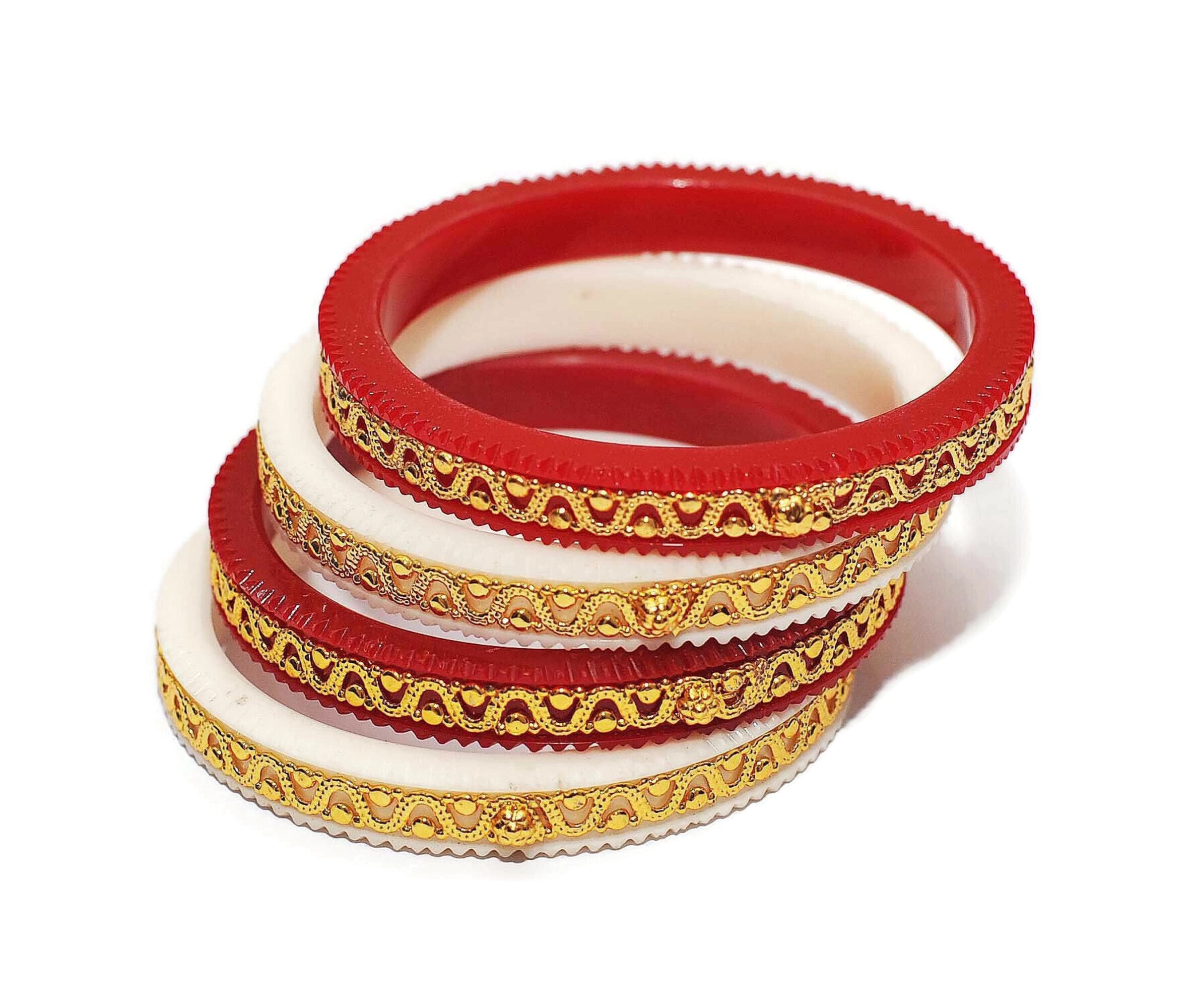 Indian Traditional Gold Plated Hathi Mukh Pola Bangles For Women 2.8 Inches  | eBay