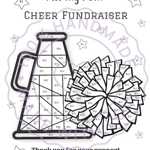 Fill My Mega Pom Cheer Fundraiser Printable, Cheerleading Team Fundraiser, Sponsor my Season Cheer Bow Fundraiser, Cheer Fundraiser-DIGITAL