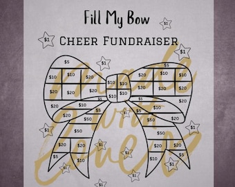 Fill My Bow Cheer Fundraiser Printable, Cheerleading Team Fundraising Form, Sponsor my Season Cheer Bow Fundraiser,Cheer Fundraiser-DIGITAL