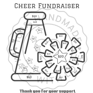 Fill My Pom Cheer Fundraiser Printable, Cheerleading Team Fundraising Form, Sponsor my Season Cheer Bow Fundraiser,Cheer Fundraiser-DIGITAL