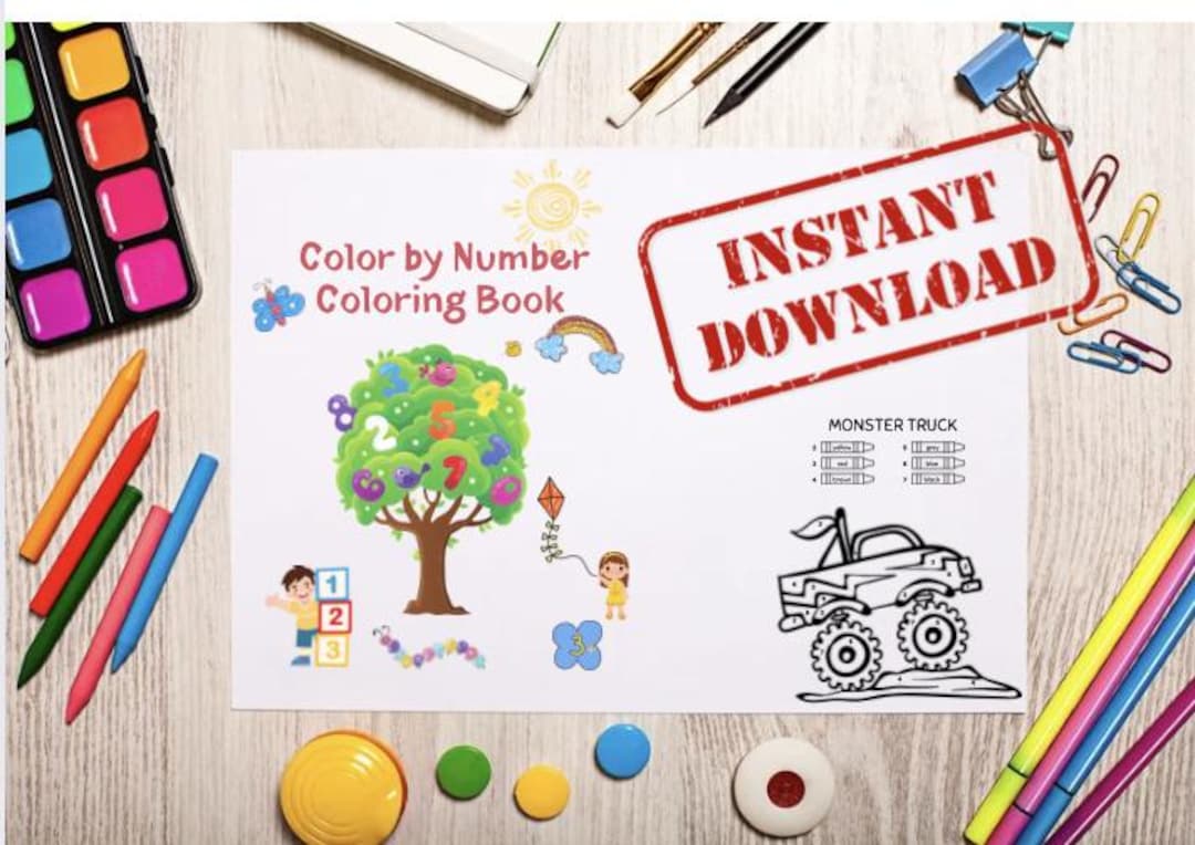 Color by Number Coloring Book for Kids | Printable Digital Download ...