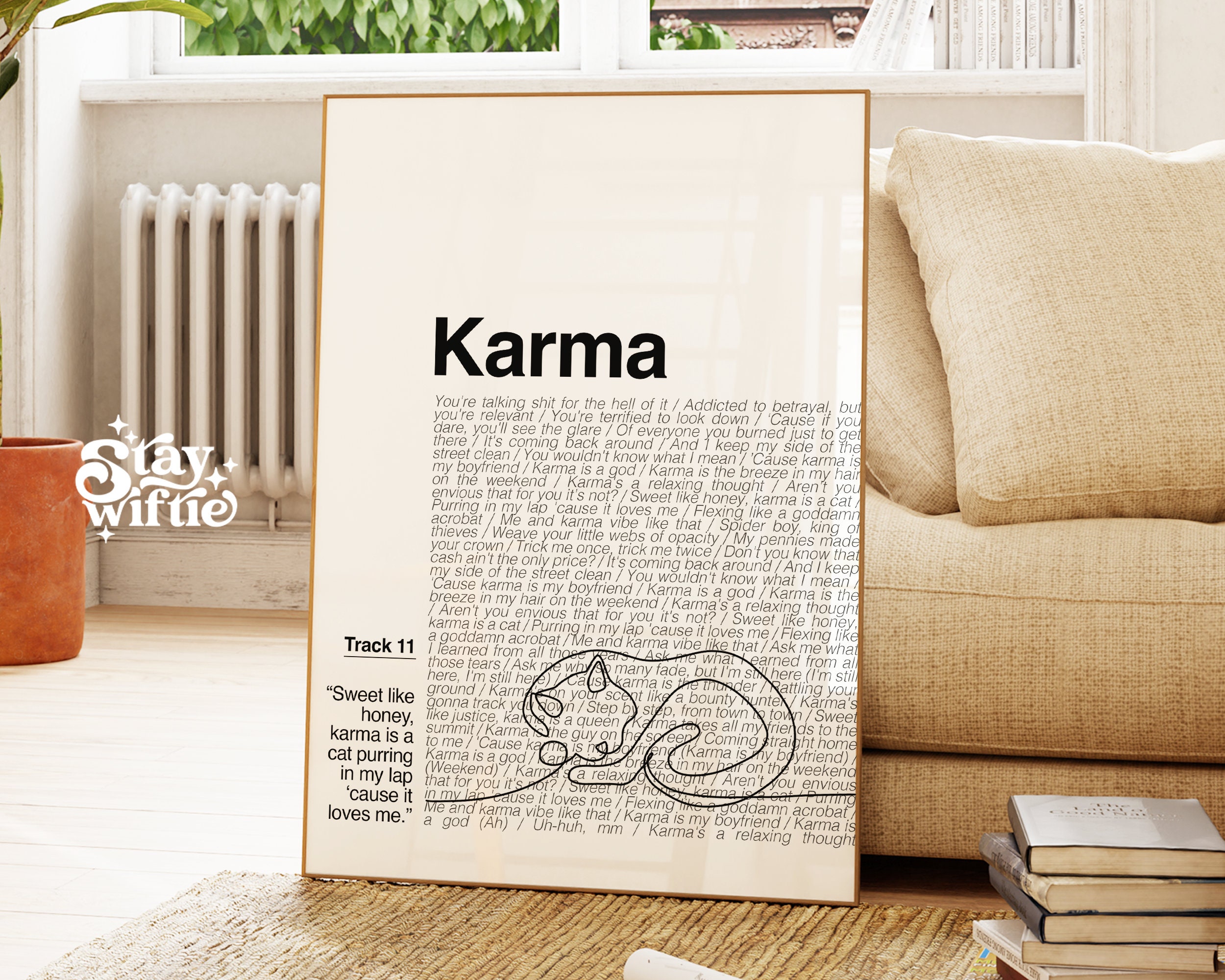 KARMA Lyrics Poster Midnights Merch Taylor Swift Poster Etsy Canada