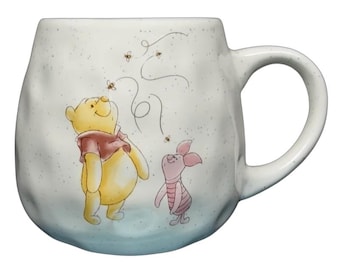 Caneca com covinhas Ursinho Pooh e Leitão Dias de Verão Abelhas Dente-de-leão
