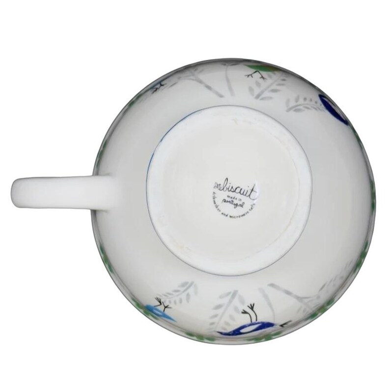 Biscuit Birds And Flowers Pedestal Mug Anthropologie image 6