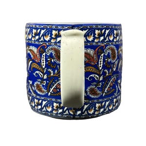 Blockprint Letter "T" Monogram Initial Floral Mug Anthropologie image 2