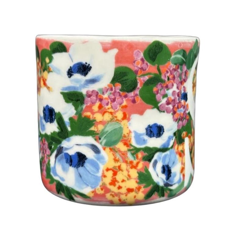 Dawn Letter "S" Monogram Initial Floral Mug Anthropologie image 4
