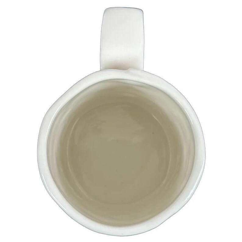 Inside view of Anthropologie Dagny T monogram initial mug showcasing its elegant design and smooth finish