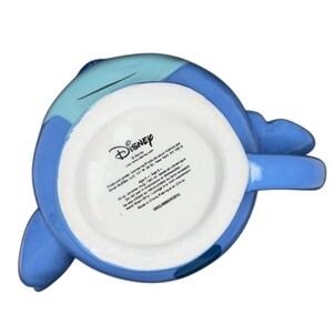 Bottom view of Stitch 3D Collectible Shaped Mug Disney featuring a colorful design and handle