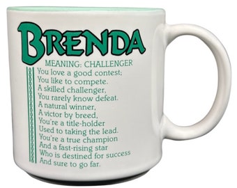 BRENDA Poesía Nombre Taza Interior Verde Papel