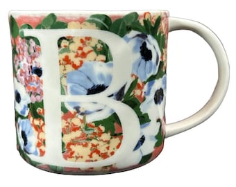 Taza floral con monograma de la letra "B" de Dawn, Anthropologie