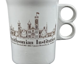 Smithsonian Institution The Castle Dual Trigger Handle Mug Bennington Pottery