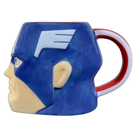 Captain America Avengers Marvel 3D Figural Head Mug Disney Parks