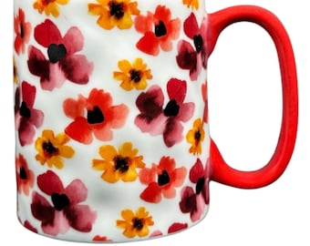 Bella Floral Poppies mok met kuiltjes 10 Strawberry Street