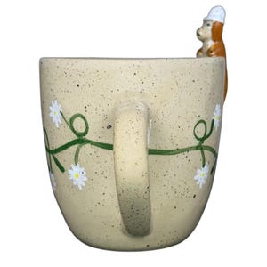 Daisy Garland vintage Mug 3D Dog Urban Outfitters with floral design and dog figurine handle