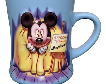 Mickey Mouse Starring Tonight Curtain Call Embossed Mug Disney