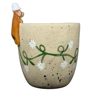 Daisy Garland vintage Mug 3D Dog Urban Outfitters featuring a whimsical dog design with floral details