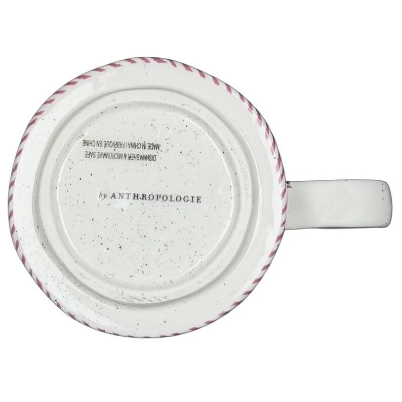 Taza con monograma floral inicial de la letra "R" impresa en bloque, Anthropologie imagen 6