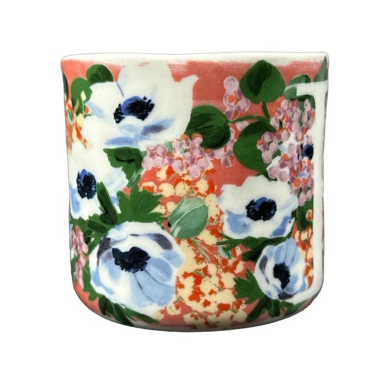 Dawn Letter "B" Monogram Initial Floral Mug Anthropologie image 4