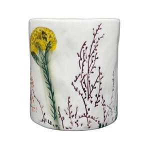 Dagny Letter 'N' Monogram Mug Anthropologie with Floral Design in Soft Colors