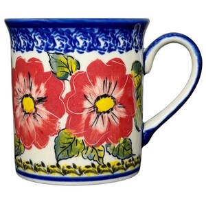Unikat Polish Pottery Boleslawiec Kalich Floral Mug