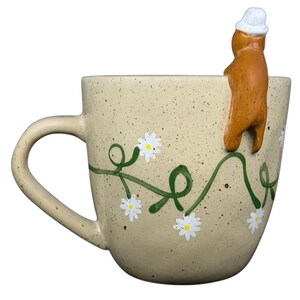 Daisy Garland vintage Mug 3D Dog Urban Outfitters with a playful dog figure and floral design