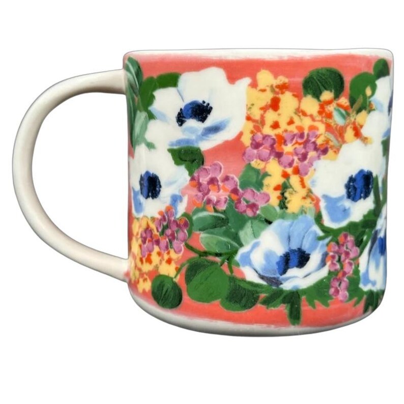 Dawn Letter "S" Monogram Initial Floral Mug Anthropologie image 3
