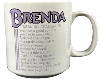 BRENDA Poesía Nombre Lavanda Interior Taza Papel