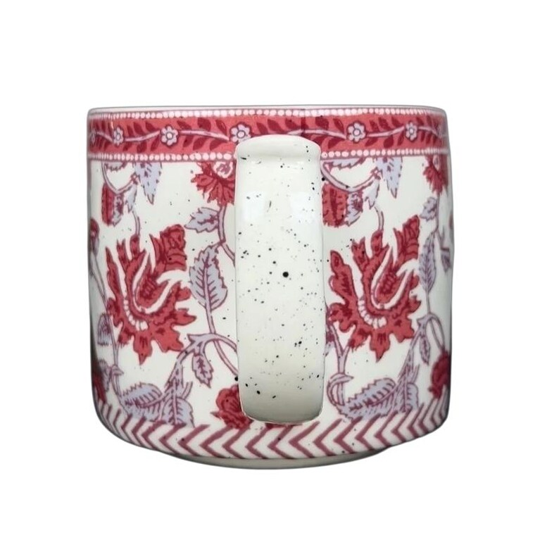 Taza con monograma floral inicial de la letra "R" impresa en bloque, Anthropologie imagen 2