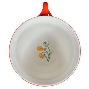 Arboretum Floral Orange Dragonfly Handle Mug Anthropologie image 5