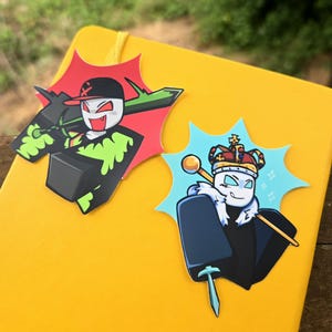 Blocktales Griefer/Cruel King Borderless Stickers
