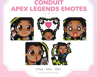 CONDUIT APEX LEGENDS Emotes - Emote bundle, Apex legends, legend, Rowenna Valentina Coffey Divina, gaming emotes, cute emotes, emote bundle