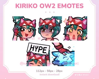 KIRIKO OW SET 1/2: Discord Emotes / Twitch, YouTube Streaming Emotes ~ Stream Emotes Pack Games