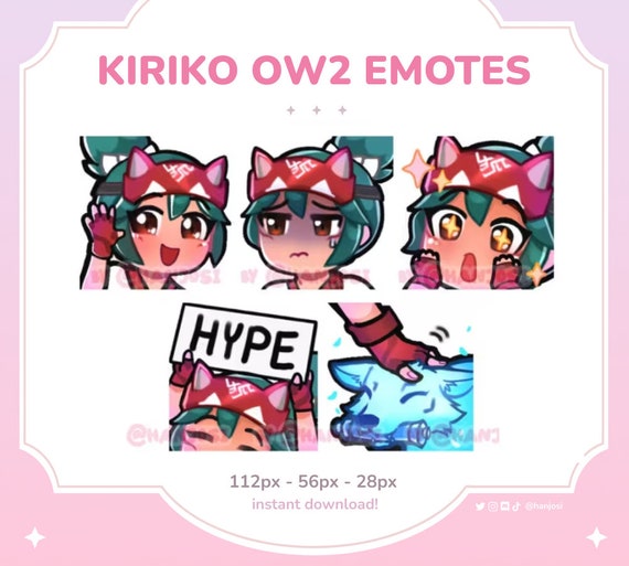 KIRIKO OW SET 1/2: Discord Emotes / Twitch, YouTube Streaming Emotes ~ Stream Emotes Pack Games