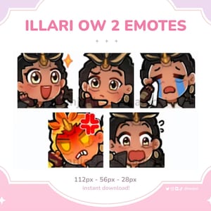 ILLARI OVERWATCH 2 emote: Discord Emotes / Twitch, YouTube Streaming Emotes ~ Stream Emotes Pack Games