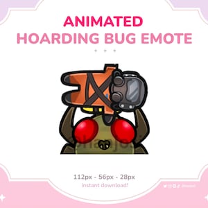 Lethal Company ANIMATED BUG Employee Emote - Yippee bug, Hoarding bug, Discord, Twitch, Stream, gaming, cute, animated, cute dancing emotes