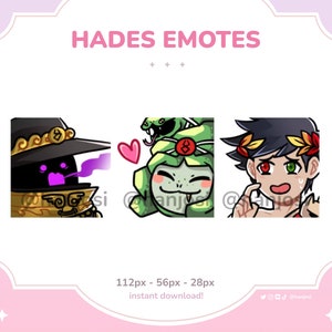 HADES GAME: Discord Emotes / Twitch, YouTube Streaming Emotes ~ Stream Emotes Pack Games