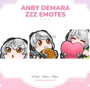 Anby Demara ZZZ Zen Zoneless Zero Emotes - zzz emotes, discord emote, genshin emote, hoyoverse Twitch, Stream, gaming, cute, girl, anime