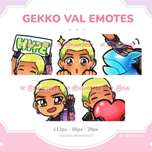 GEKKO VALORANT BUNDLE: Discord Emotes / Twitch, YouTube Streaming Emotes ~ Stream Emotes Pack Games