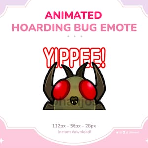Lethal Company ANIMATED BUG YIPPEE Emote - Yippee bug, Hoarding bug, Discord, Twitch, Stream, gaming, cute, animated, cute dancing emotes