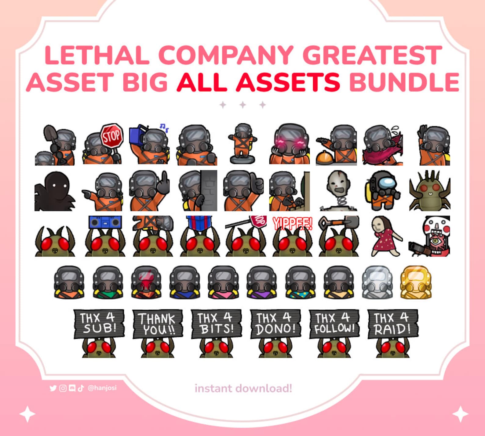 ANIMATED Lethal Company EVERYTHING Bundle - Discord, Twitch, Streaming ...