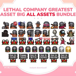 ANIMATED Lethal Company EVERYTHING bundle - Discord, Twitch, Streaming, Lethal company emotes, gaming, cute, great asset, yippee bug