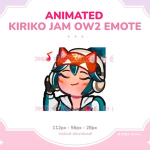 KIRIKO JAM OW Animated emote: Discord Emotes / Twitch, YouTube Streaming Emotes ~ Stream Emotes Pack Games