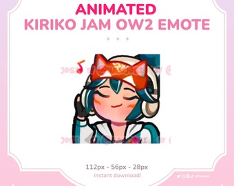KIRIKO JAM OW Animowana emotka: Discord Emotes / Twitch, YouTube Streaming Emotes ~ Stream Emotes Pack Games