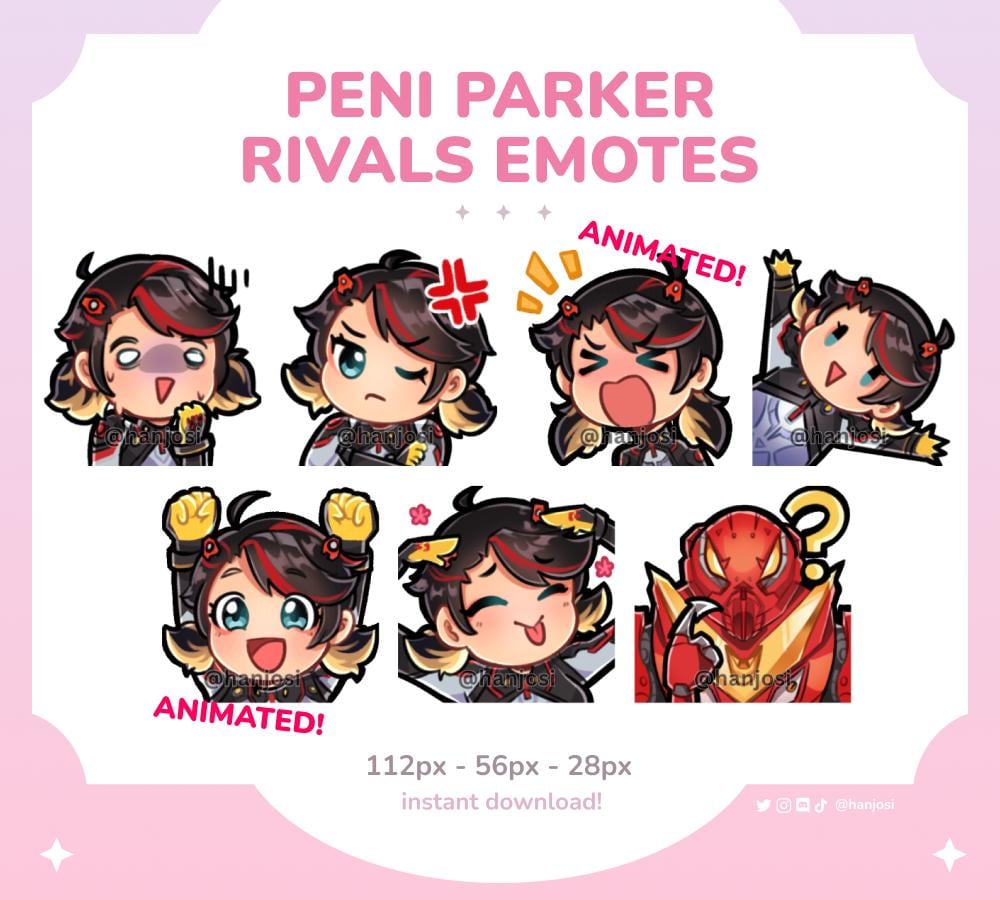 Emotes animados de PENI PARKER: Marvel Rivals para streaming
