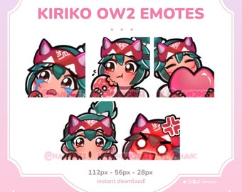 KIRIKO OW SET 2/2: Discord Emotes / Twitch, YouTube Streaming Emotes ~ Stream Emotes Pack Games