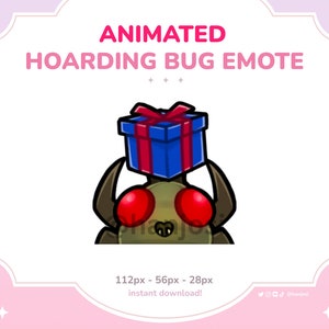 Lethal Company ANIMATED BUG GIFT Emote - Yippee bug, Hoarding bug, Discord, Twitch, Stream, gaming, cute, animated, cute dancing emotes