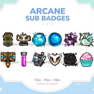 ARCANE League of Legends Distintivi sub: emote di appartenenza Discord Twitch Streaming LoL Viktor, Vi, Jayce, Jinx, Caitlyn, Ekko, Singed hextech