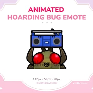 Lethal Company ANIMATED BUG gift Emote - Yippee bug, Hoarding bug, Discord, Twitch, Stream, gaming, cute, animated, cute dancing emotes